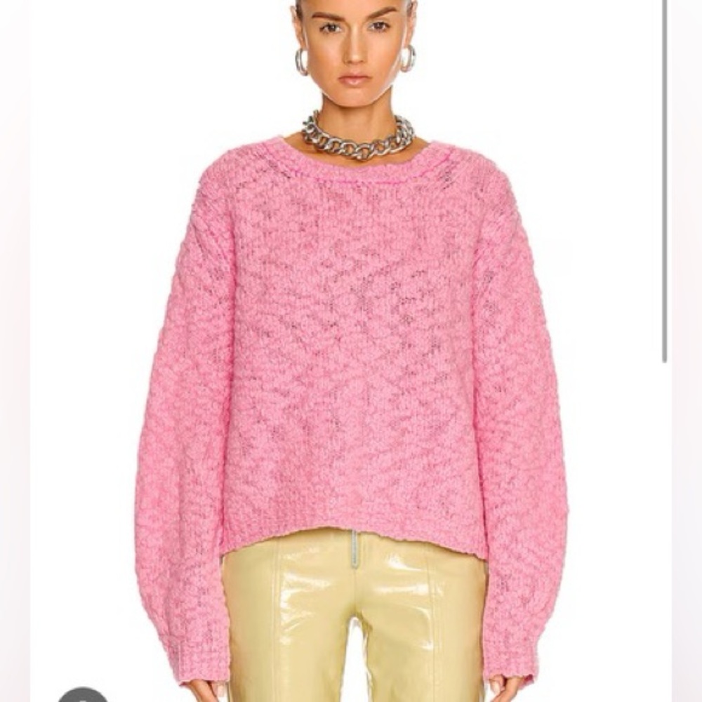 NEW Helmut Lang Pink chunky wool sweater
